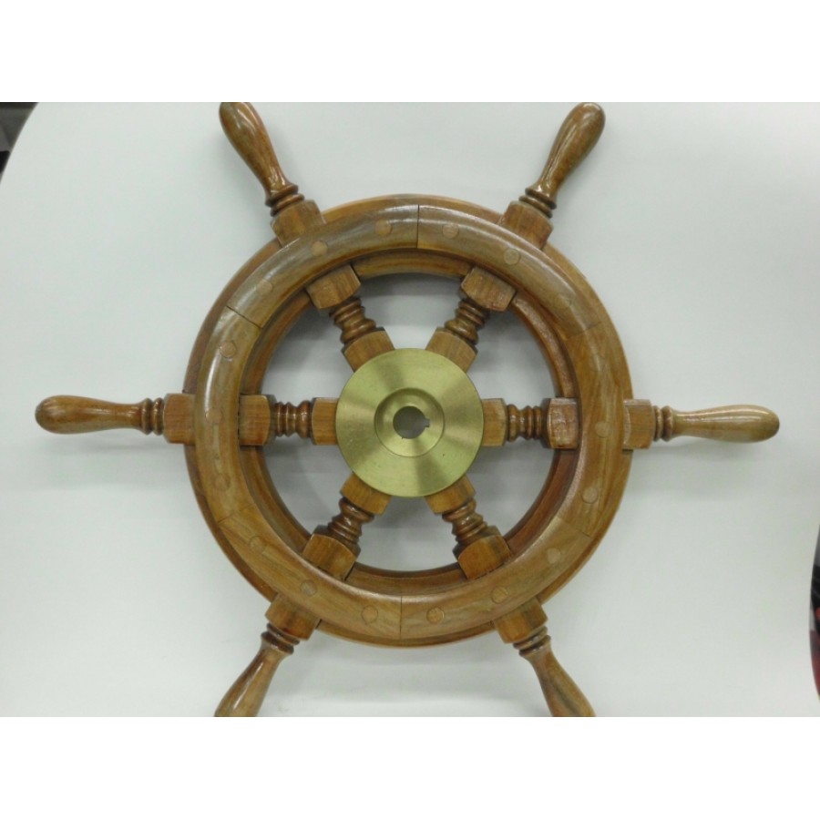 Traditional wooden steering wheel Nautical Gifts