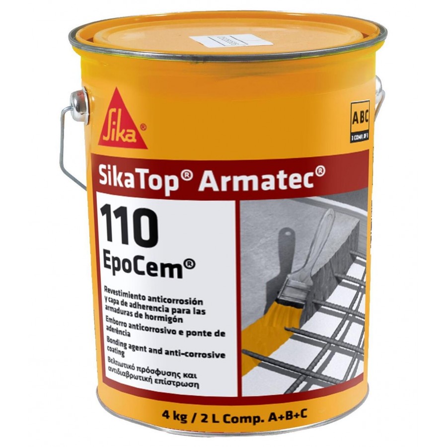 Adhesion bridge and anti-corrosion reinforcement protection Sika - Armatec 110 Epocem Anti-rust-anticorrosive primers